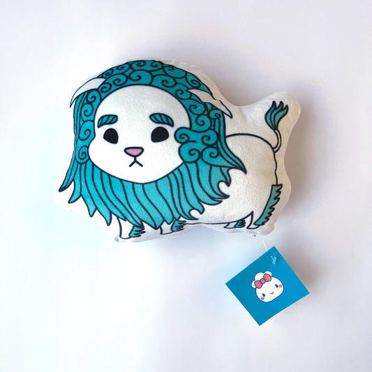 Snow Lion Plushie Pillow