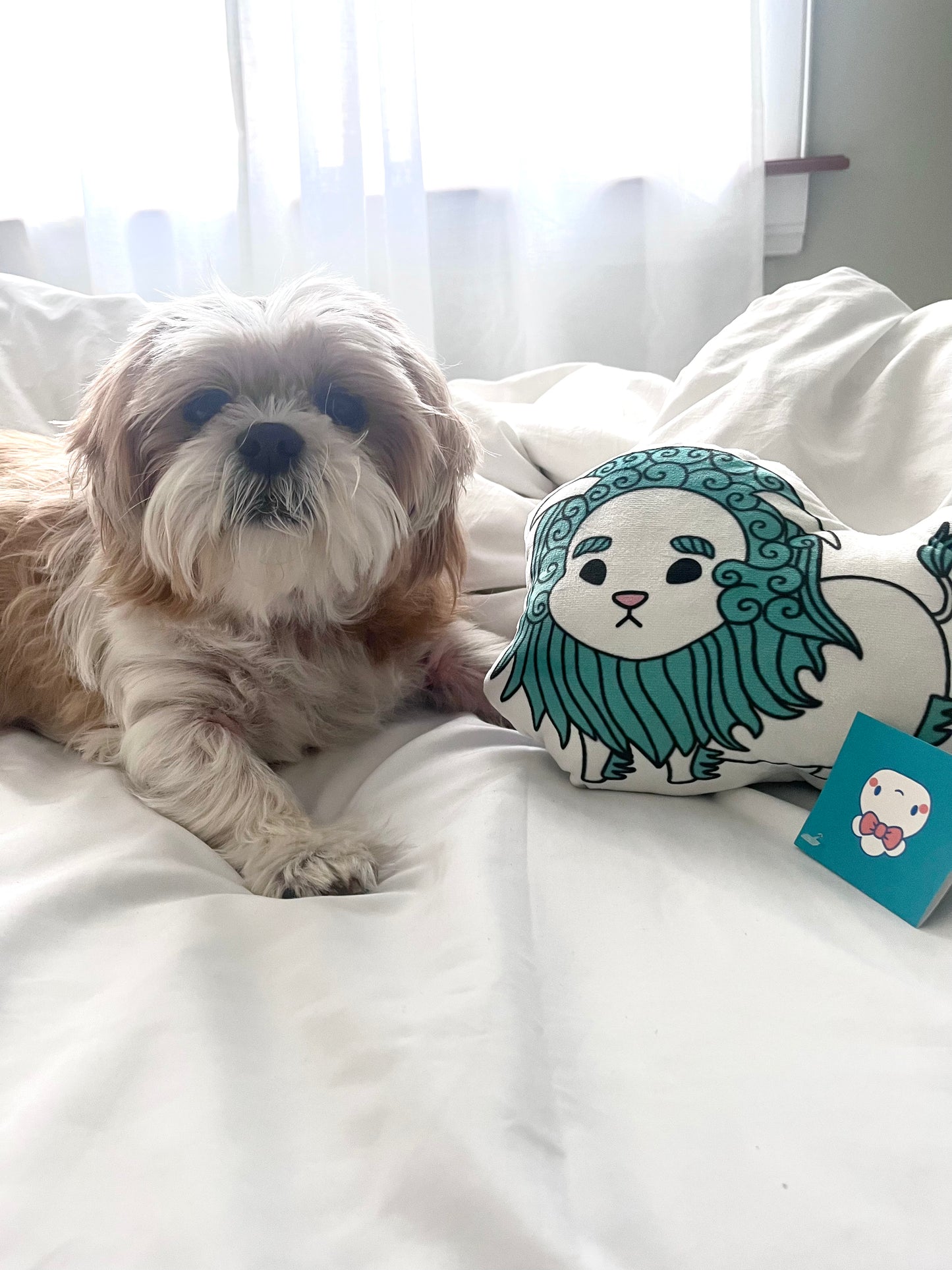 Snow Lion Plushie Pillow