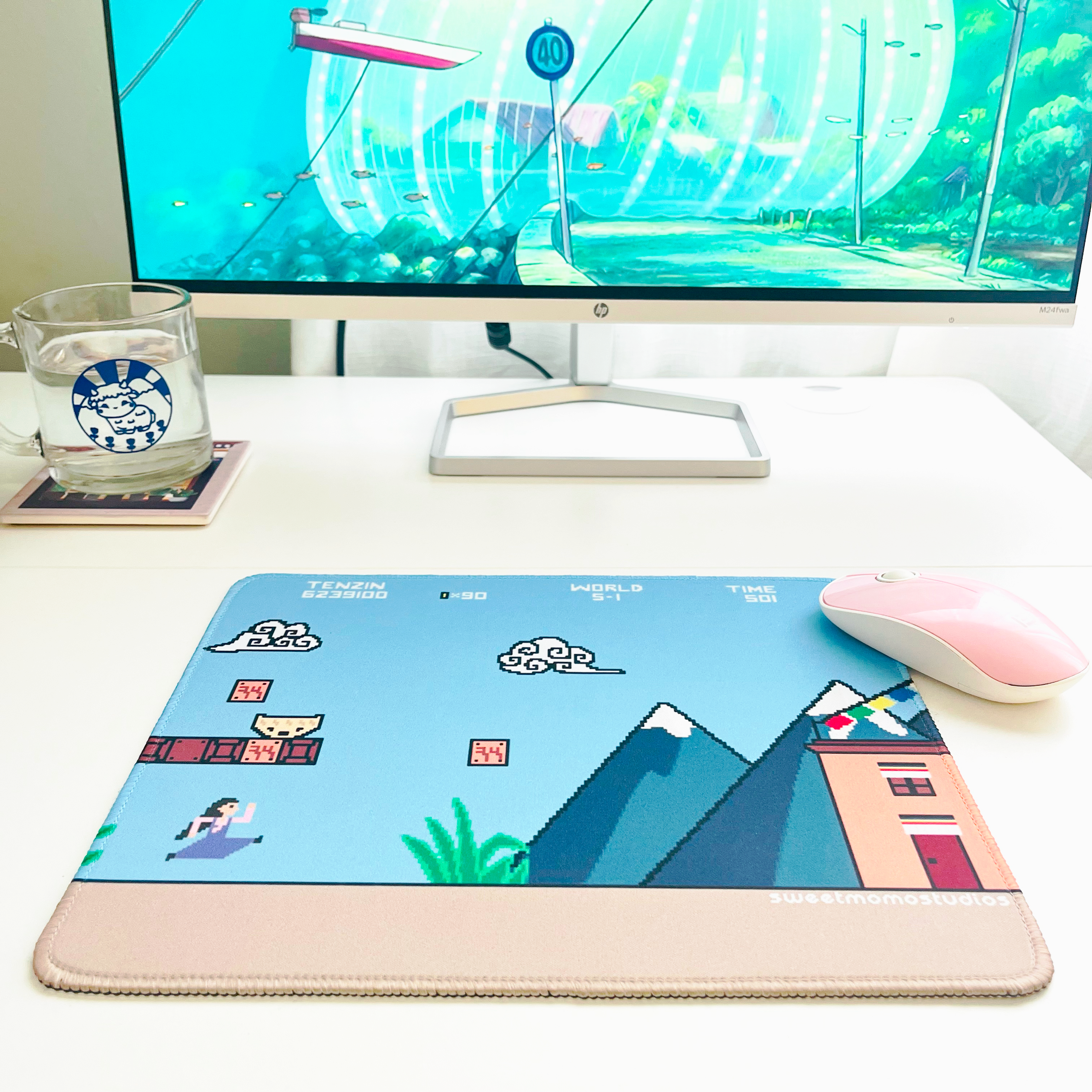 Super Tenzin World Mouse Pad – sweetmomostudios