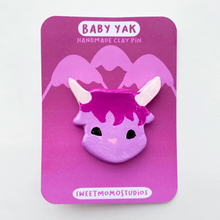 Load image into Gallery viewer, Baby Yak - Handmade Clay Pin Pal
