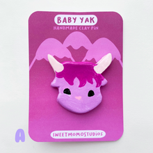 Load image into Gallery viewer, Baby Yak - Handmade Clay Pin Pal
