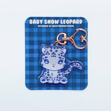 Load image into Gallery viewer, Baby Snow Leopard Keychain
