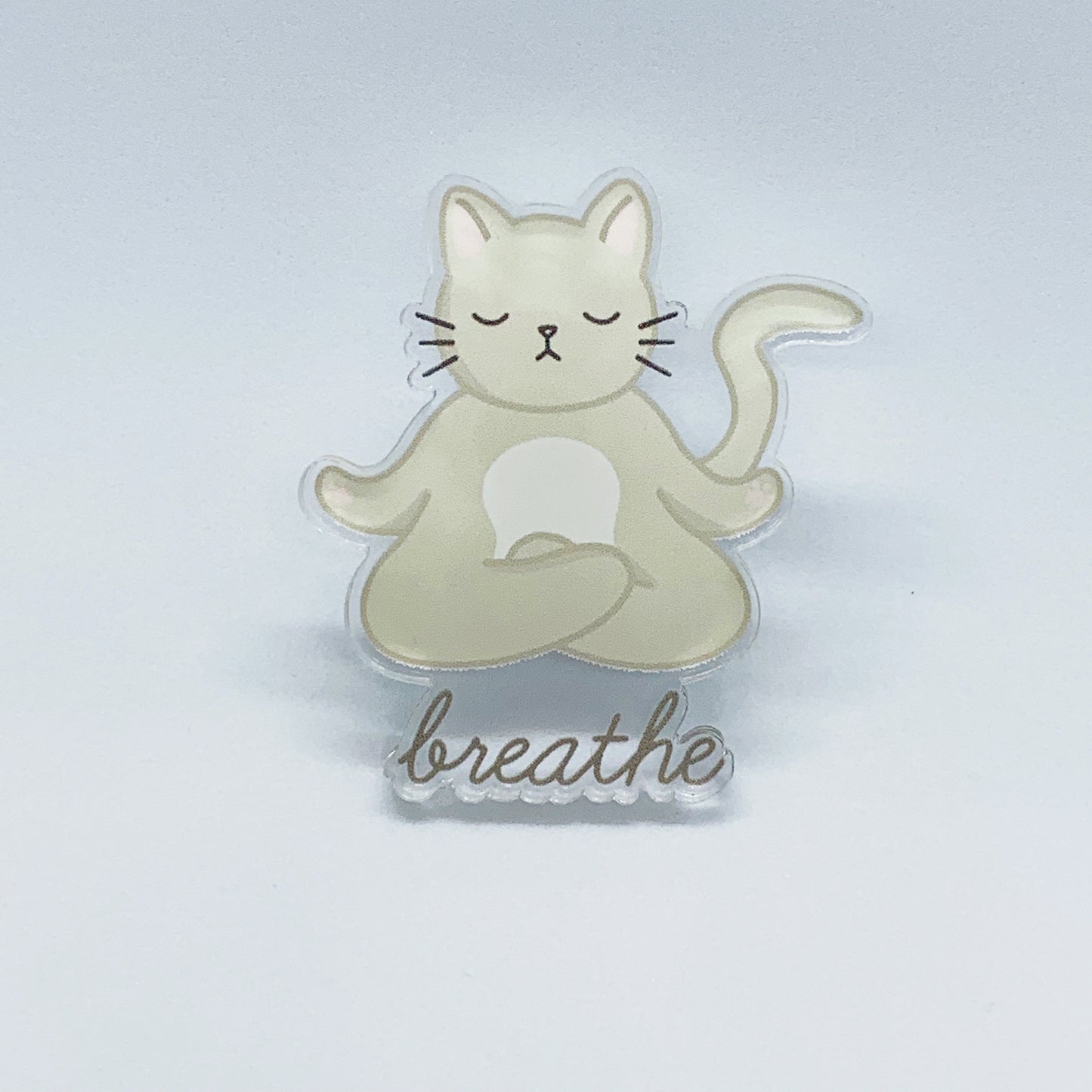 Meditation Kitty - Acrylic Pin Pal