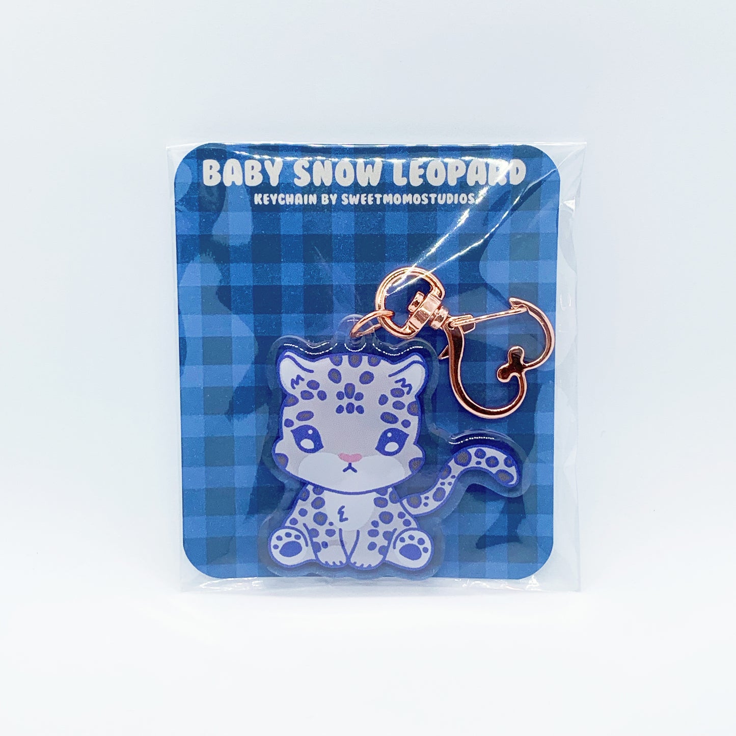 Baby Snow Leopard Keychain